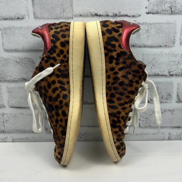 Isabel Marant Bart Leopard Print Calf Hair Low Top Sneaker Sz 39 - Picture 11 of 13
